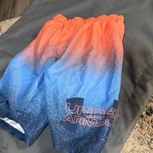 Under Armour Gradient Red and Blue Athletic Shorts